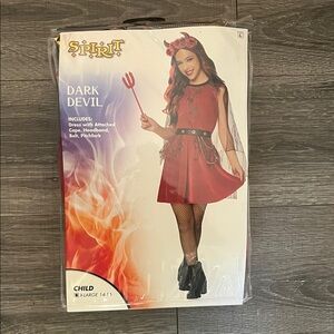 Spirit Dark Devil Kids Costume - Fiery Red- XL 14/16